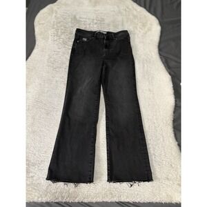 Karl Lagerfeld Paris Womens Black Ankle Straight Denim Jeans Size 6‎